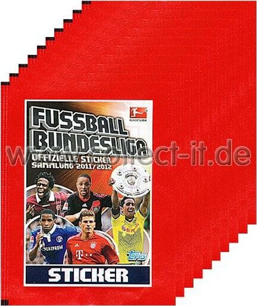 Topps Bundesliga 11/12 Sticker - 10 Tüten - JETZT Produktbild 