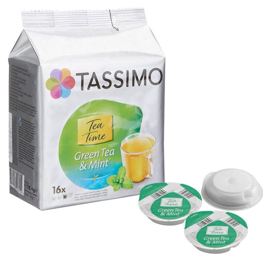 TASSIMO 4051796 Thee Time Groene Thee & Munt theezakjes, 16 Productafbeelding 