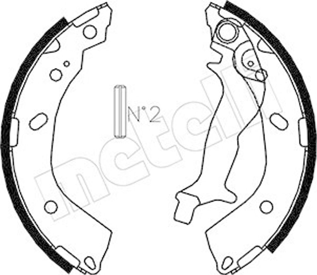 Bremsbackensatz Metelli 53-0178 für Hyundai Hinterachse