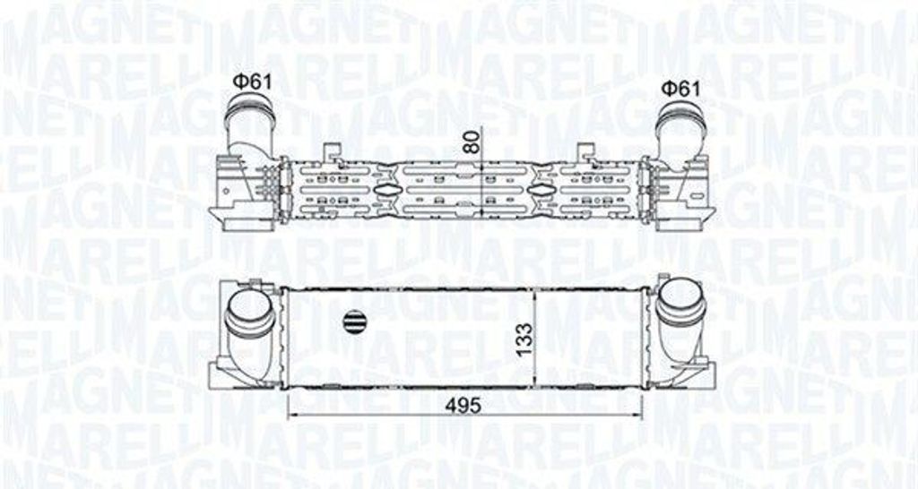 MAGNETI MARELLI 351319204900 - OE 17517600530 Ladeluftkühler für 4er (F36), 4er (F32, F82), 4er (F33), 3er (F31), 3er GT (F34), 3er (F30), 2er (F...