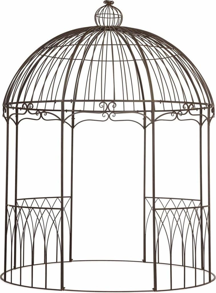 Casa Padrino Jugendstil Pavillon Braun Ø 260 x H. 340 cm - Garten Accessoires