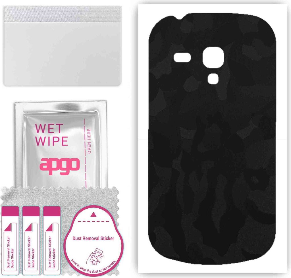 apgo Rückseite Schutzfolie, Skin, kompatibel mit Samsung Galaxy S3 mini i8190, Hinten Displayschutzfolie aus Vinylfolie, kratzfest, einfache Monta...