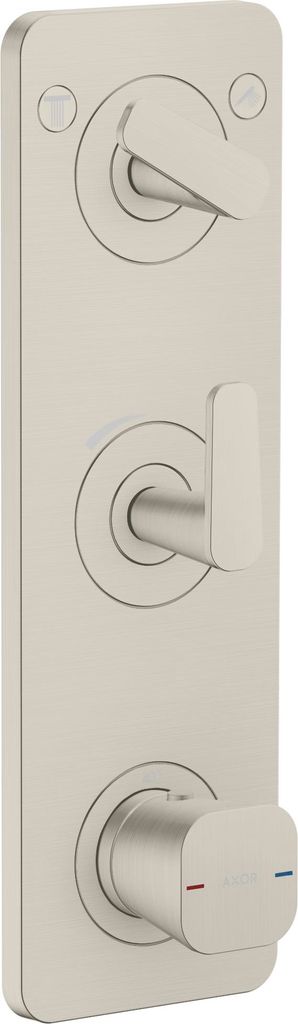 hansgrohe AXOR Citterio C Thermostatmodul 380/120 Unterputzmodell mit Platte für 2 Verbraucher, 49700800