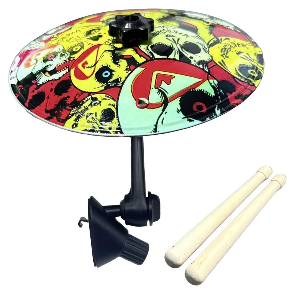 1/2 Stück Mini-Auto-Becken, Lüftungsschlitz-Armaturenbrett-Symbol, Crash-Becken mit Drumsticks, Musikinstrument, Geschenk für Musikliebhaber und...