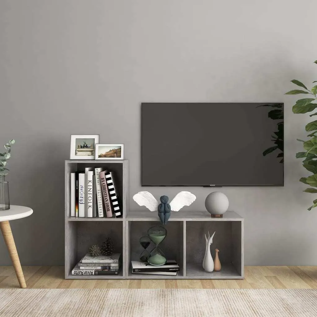 Mobili TV 2 pz Grigio Cemento 72x35x36,5cm - Maison Exclusive