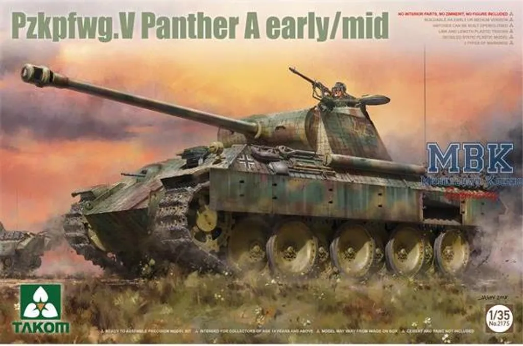 Panther A Début Milieu Takom 2175 avec Détails en Photodécoupe 1/35