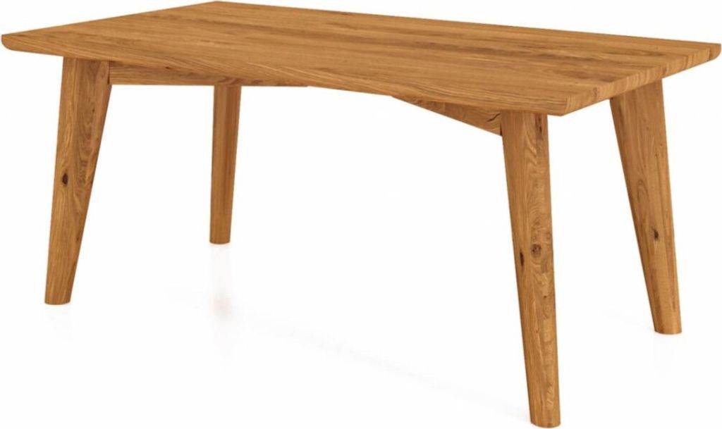 Couchtisch Gerg aus Wildeiche massiv 90x90x48 cm mit Holzbeinen