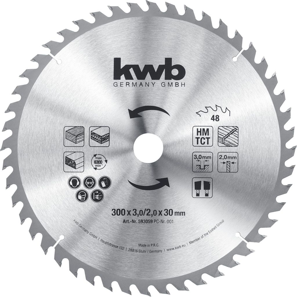 kwb Bau-Kreissägeblatt 300 x 30 Sägeblatt für Produktbild 