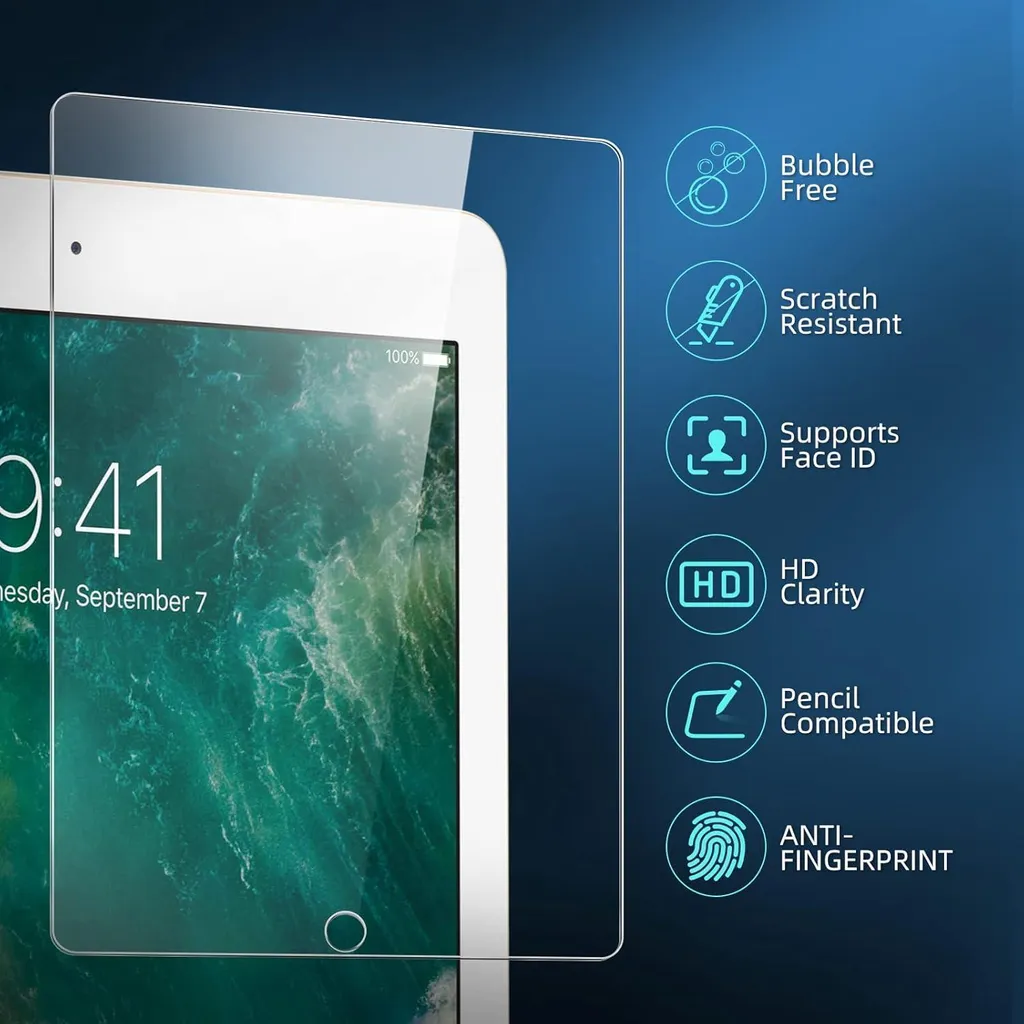 Didisky Pellicola Protettiva in Vetro Temperato per iPad 9.7