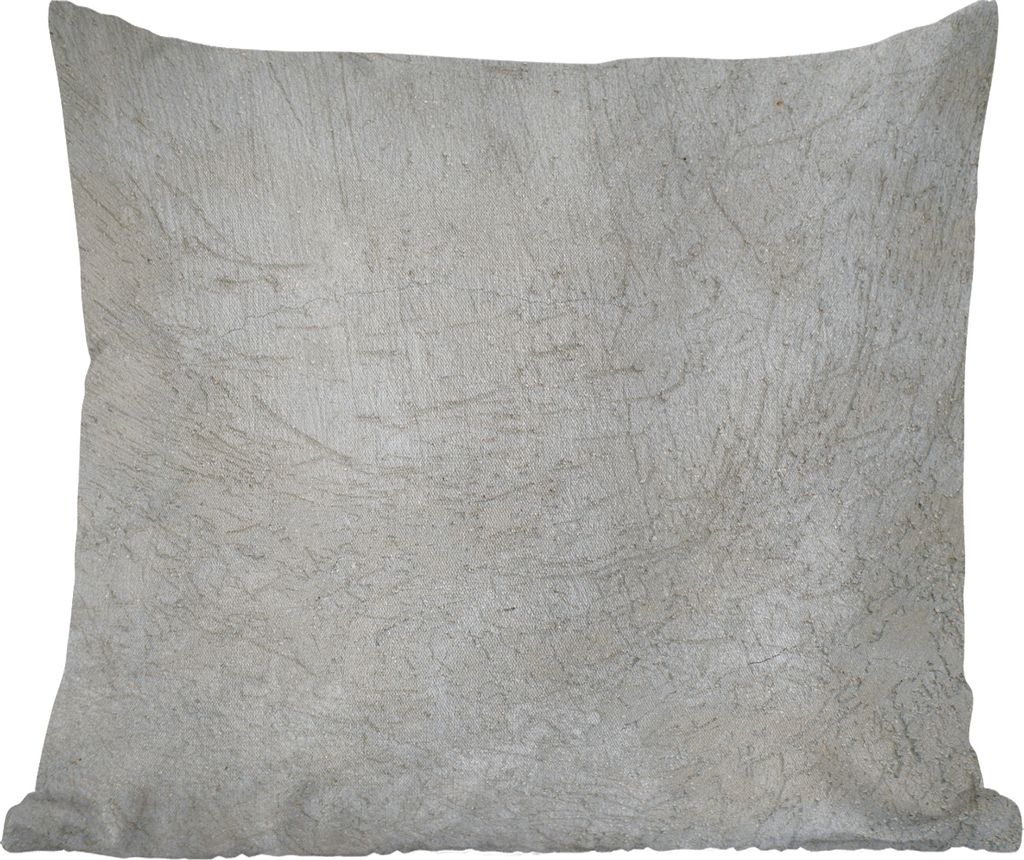 MuchoWow Zierkissen Sofakissen Wohnzimmer Dekokissen 60x60 cm Wand - Zement - Grau - Beton - Sitzfläche - Foto Polster