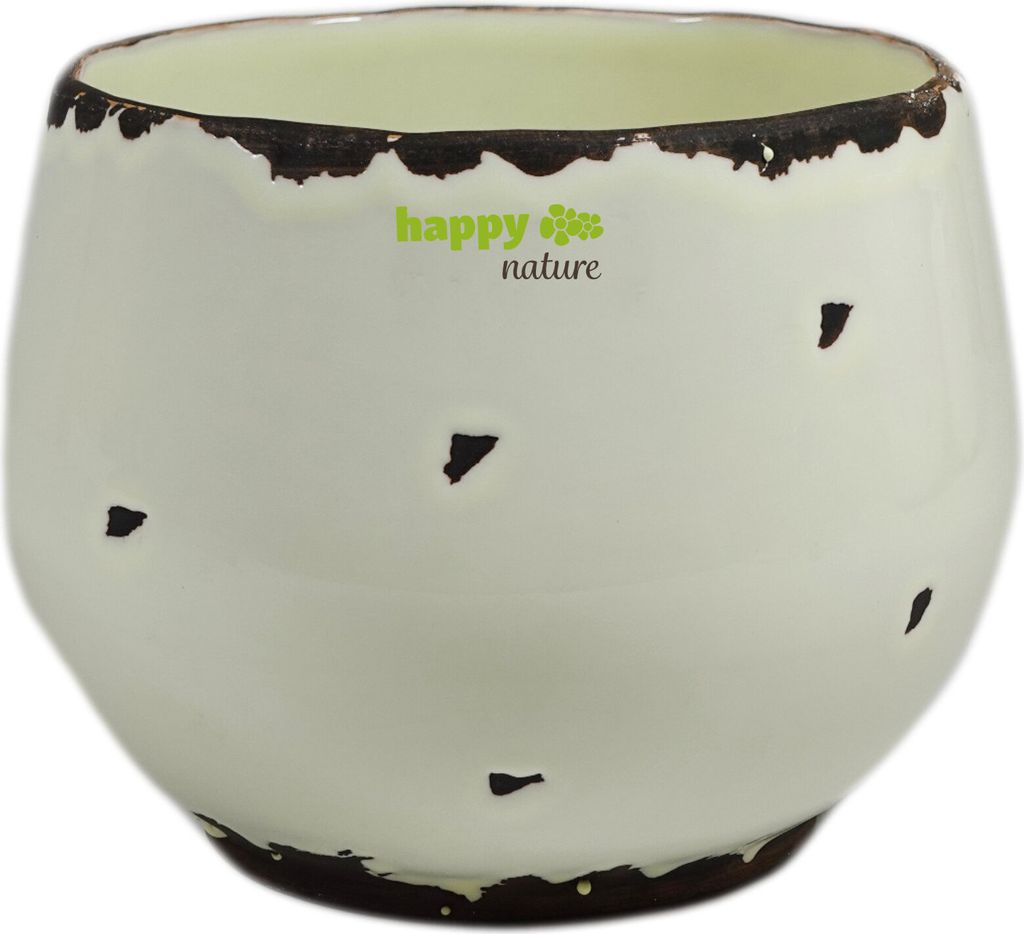 Keramik Blumentopf Kos altweiß Ø 12 cm H 10 cm