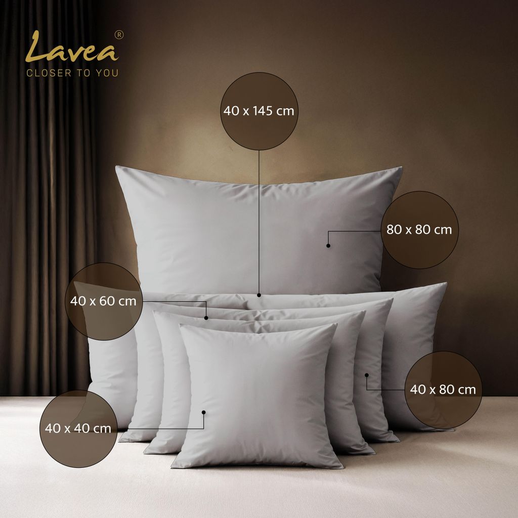 Lavea®: 1 poszewka na poduszkę, 40x80 cm, 100% bawełna, Zdjęcie produktu 