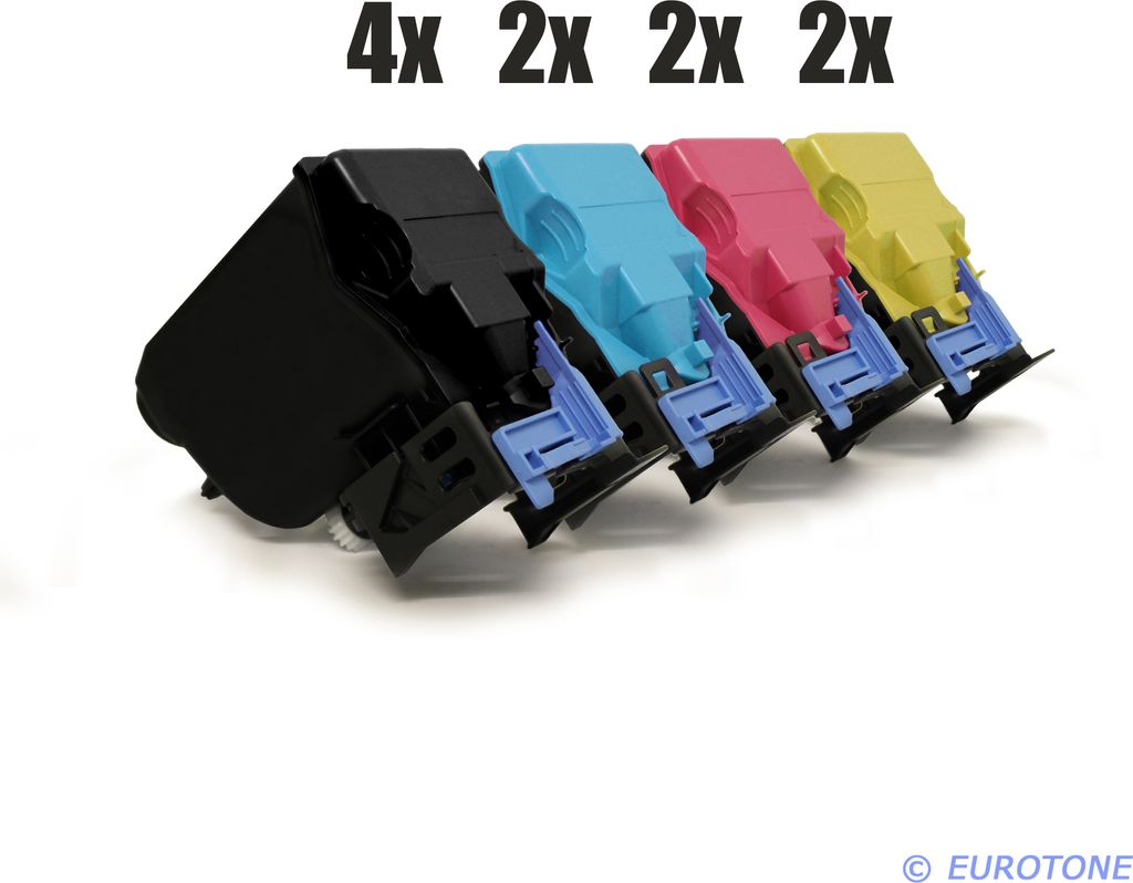 10x Eurotone Toner Alternative für Konica Minolta A5X0150 TNP48K Black Schwarz / A5X0450 TNP48C Blau Cyan / A5X0350 TNP48M Rot Magenta / A5X0250 T...