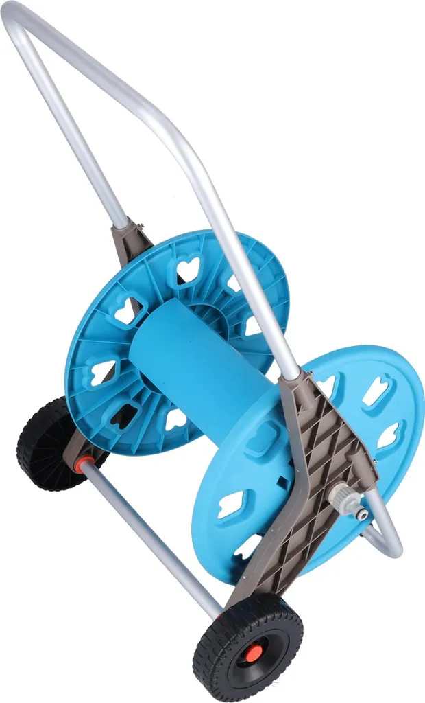 Chariot enrouleur de tuyau d'arrosage G1/2 capacité 80m pour jardin