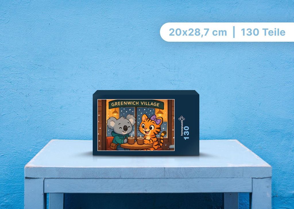 hansepuzzle 111198 - Kiki und Tina Puzzle, 130 Teile, Kinder, 28,7 x 20,0cm mit hochwertiger Aufbewahrung, Kartonbox und wiederverschließbarem Beutel