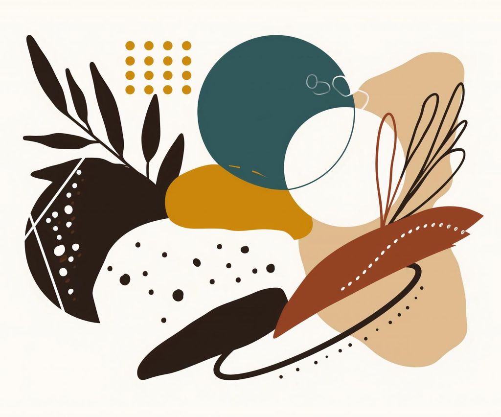 Plakat 60x50cm Blumen Kaleidoskop