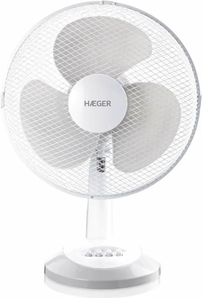 Ventilateur Haeger FA-016.007A blanc réglable avec oscillation automatique 40cm