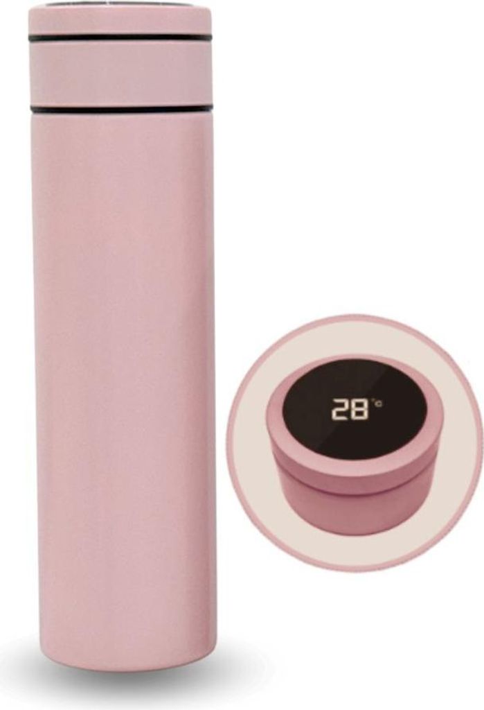 BOT Thermos mit Thermometer und austauschbarer Batterie rosa