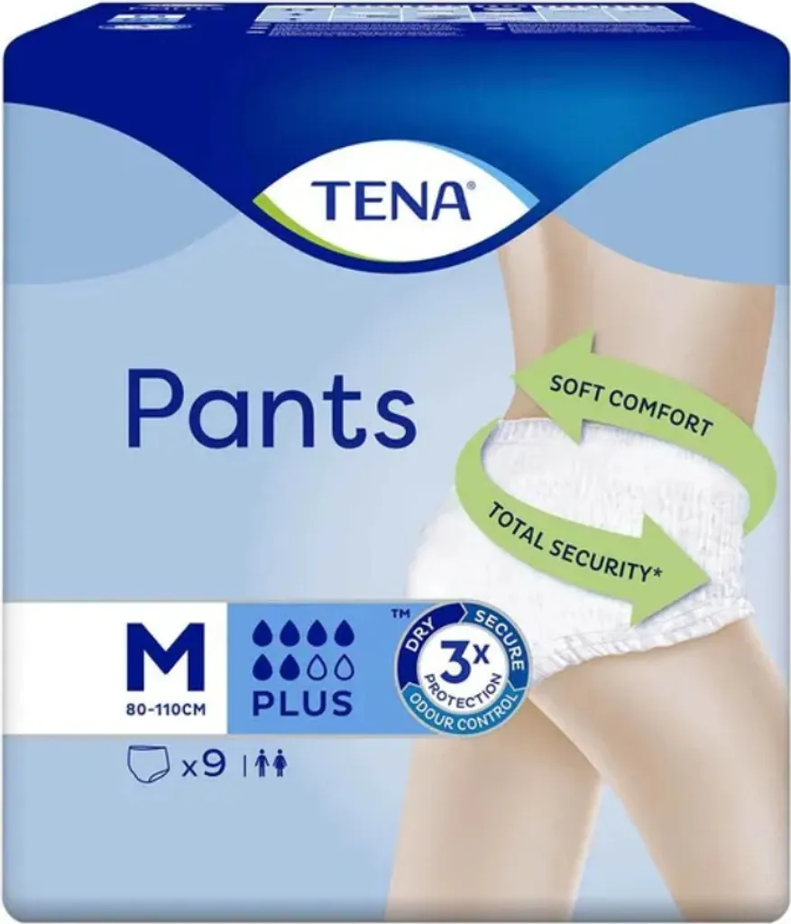 Finissez-en avec l'humidité grâce aux Tena Pants Plus M incontinence - 9p