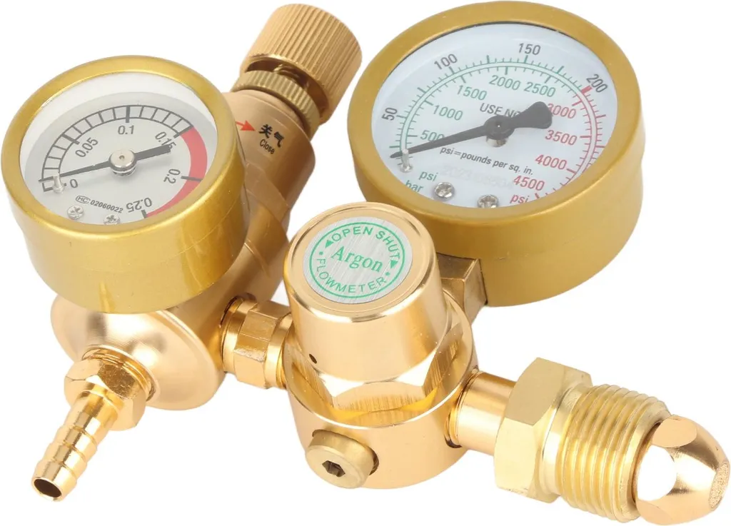 Débitmètre gaz de soudage en laiton avec entrée G5/8 et sortie 1/4 po