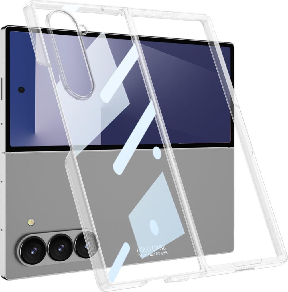 A transparent phone case is shown over a smartphone.