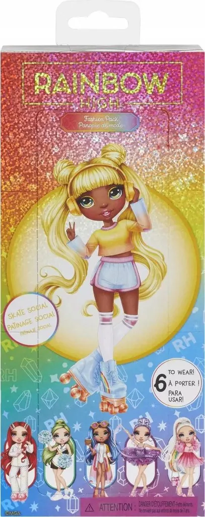 Relookez votre poupée Rainbow High avec l'ensemble Skate Social chic