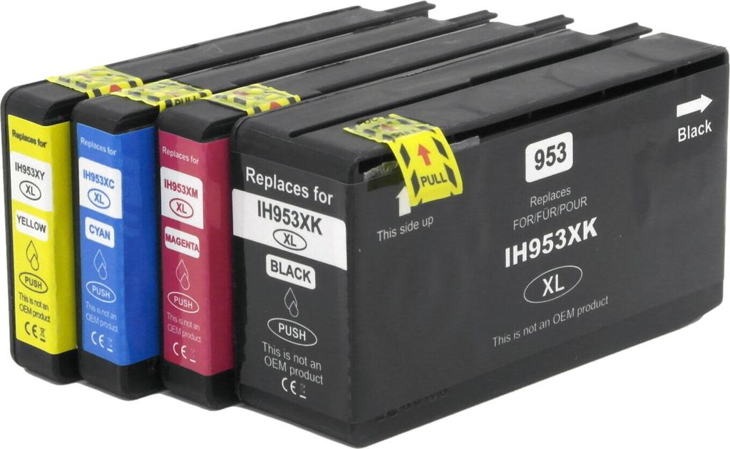 Kompatibler Druckerpatronen Set für HP OfficeJet Pro 8710 ersetzt 953XL BK/C/M/Y - ca. 2000 / 1450 Seiten