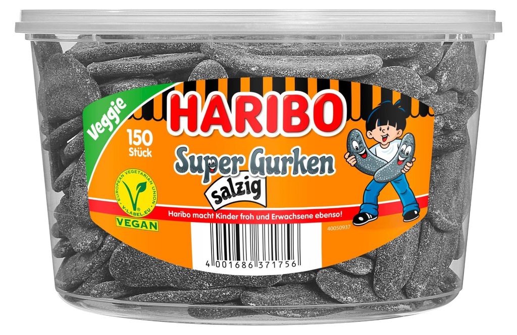 Haribo super cucumber salty veggie salty liquorice spicy Zdjęcie produktu 