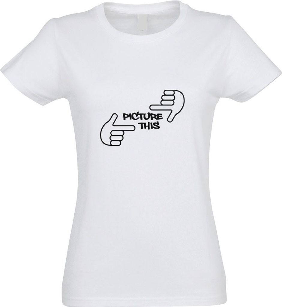 Kiwistar - T-Shirt tailliert - Damen - Weiss - Picture This - mit Motiv Bedruckt - Funshirt Design - Sport - Freizeit - Damen - XXL