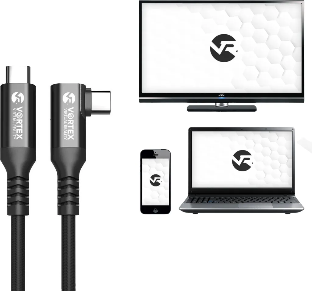 Cavo Meta Quest Link 5m VORTEX VR | USB-C Alta Qualità Quest 3 2 - 7