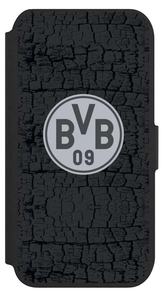 NIVOCASE Klapphülle für Apple iPhone 7 Handyhülle aus Kunst Leder NIVOflip schwarz BVB Borussia Dortmund Trikot