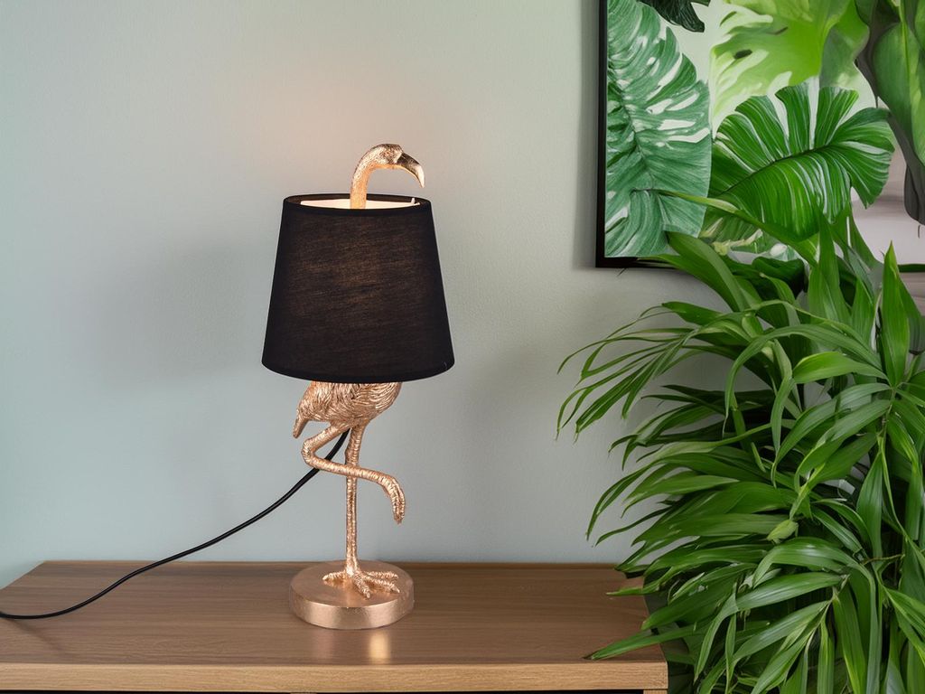 Trio - Tischlampe LOLA - Gold - 17x17x42 cm Produktbild 