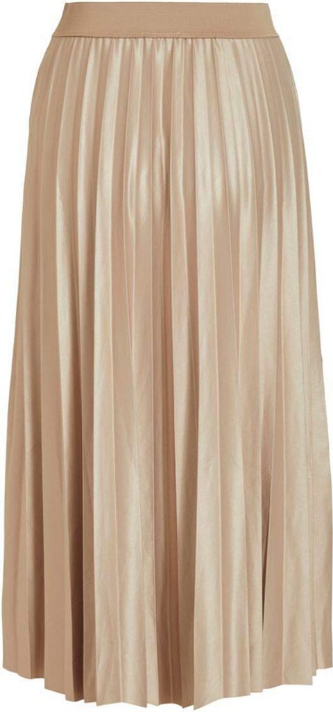 VILA VINAOMI MIDI SKIRT - A-lijn rok - birch/crème