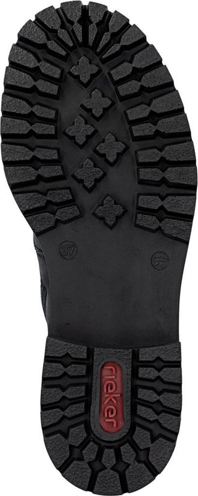 Rieker Damen Stiefelette Biker Boot mit bequemem Blockabsatz 72602, Größe:39 EU, Farbe:Schwarz