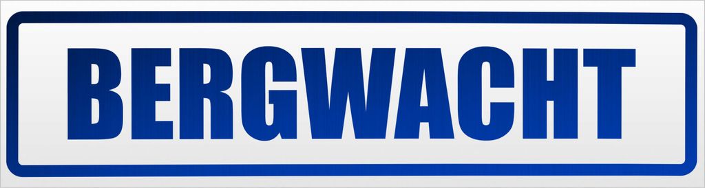 Kiwistar Bergwacht Magnetschild Schild magnetisch - 20cm Blau - reflektierend - Magnetfolie für Auto PKW Kfz