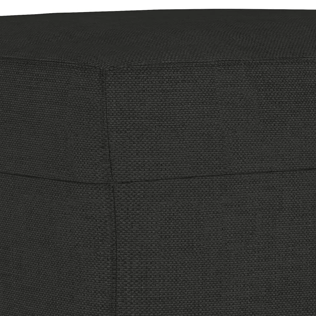 Sgabello in Tessuto Nero 60x50x41 cm - Poggiapiedi Robusto e Comodo - 5