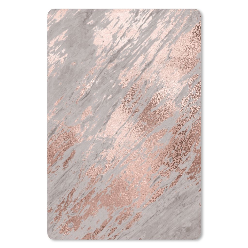 MuchoWow Mauspad Mousepad Marmor - Grau - Rosa - Gold 40x60 cm - Mousepads - Maus Mat - Pad - Mausunterlage - Schreibtisch Accesoire