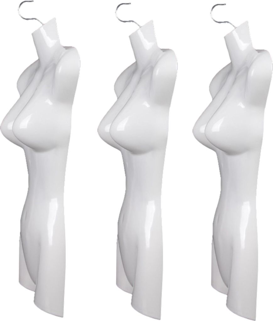 set di 3 busti femminili - torso da donna in plastica da 70 Immagine del prodotto 