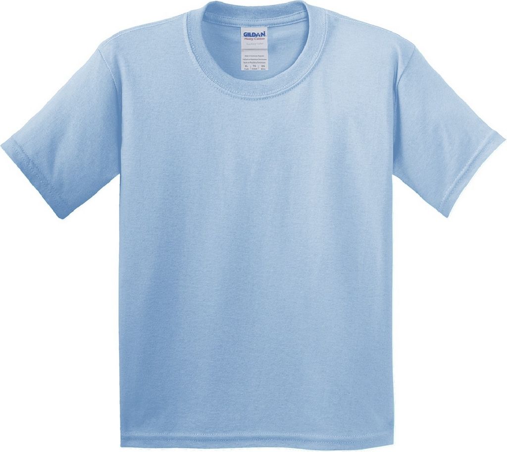 Gildan Kinder T-Shirt mit Rundhalsausschnitt, kurzärmlig BC482 (L) (Hellblau)