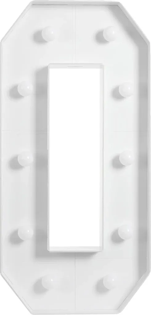 Chiffre Lumineux 100 cm Blanc - Installation Facile et LED Chaudes
