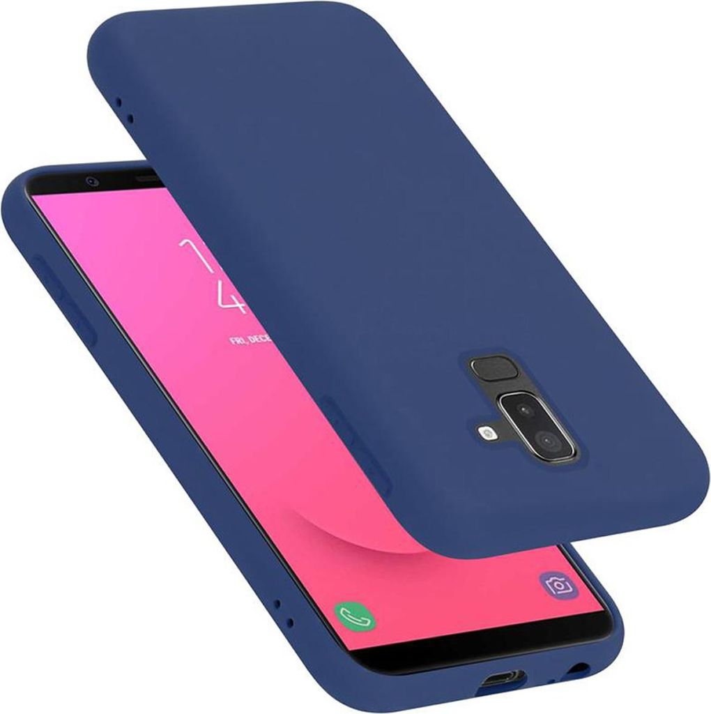 Cadorabo Schutzhülle für Samsung Galaxy A6 PLUS 2018 Hülle in Blau Handyhülle Case Cover TPU Etui
