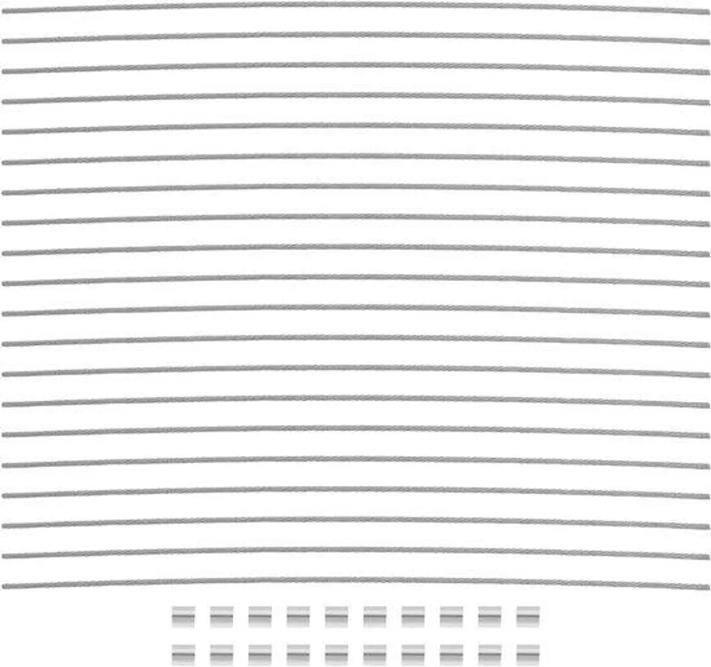 Jeu de 20 vis de sécurité en aluminium Ø 21 mm avec câble acier 150 mm
