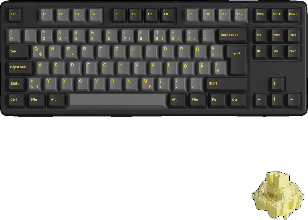 Clavier de jeu mécanique V3 Pro crème jaune ISO DE Hot-Swap Gamer