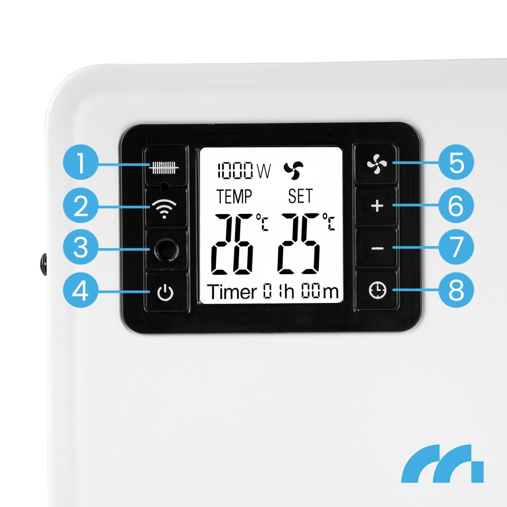 Elektrický konvektor MalTec Ch3500DW Turbo 2300W Wifi APP Obrázek produktu 11