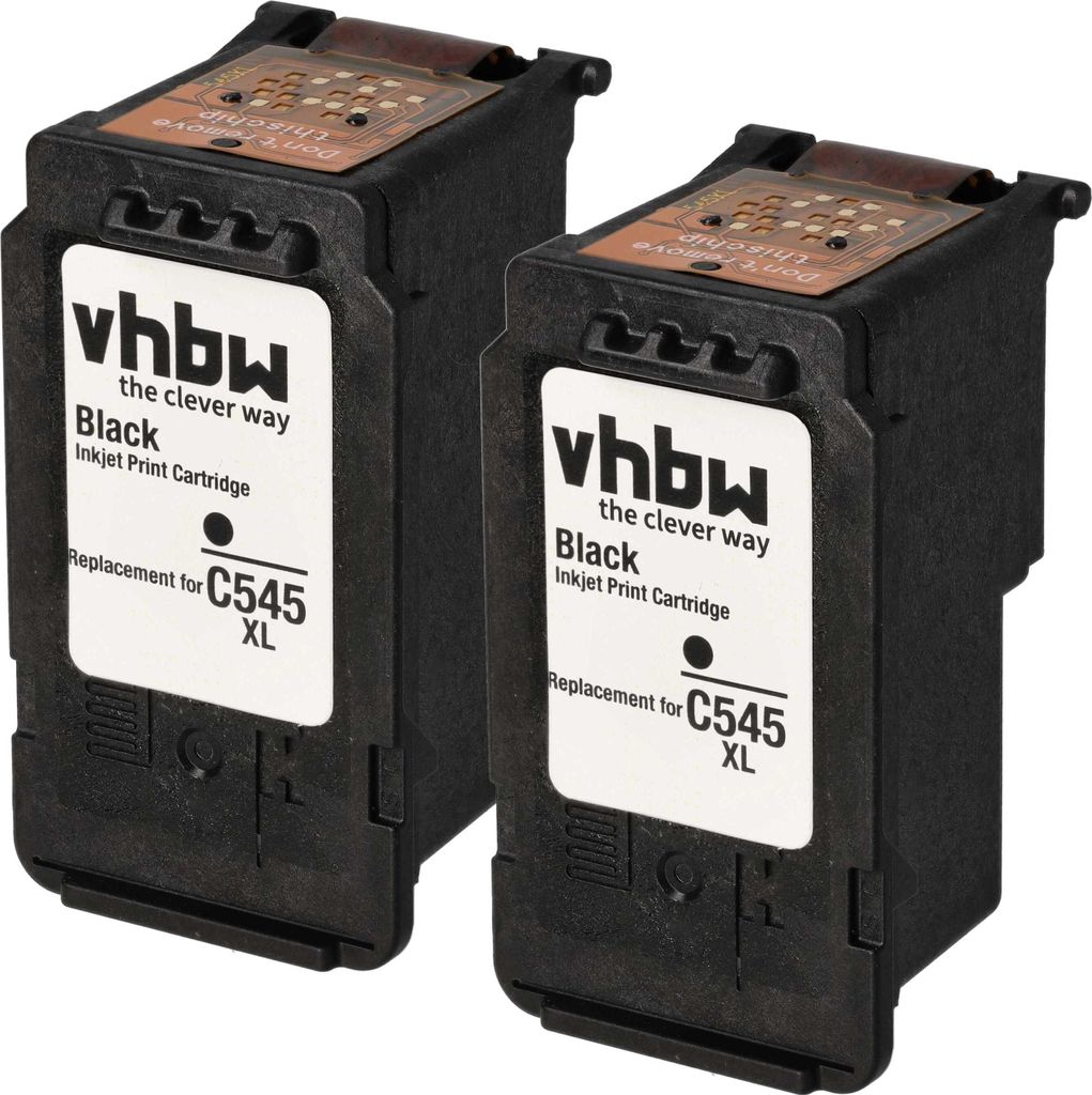 vhbw 2x Tintenpatronen kompatibel mit Canon Pixma MG3053, MG3052, MG3051, MG3050, MX494, MG2950, MX495, MG2940 Drucker - Schwarz (Wiederaufgefüllt)