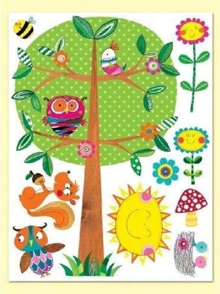 Wandsticker "Waldtiere" - 26 wiederablösbare Sticker