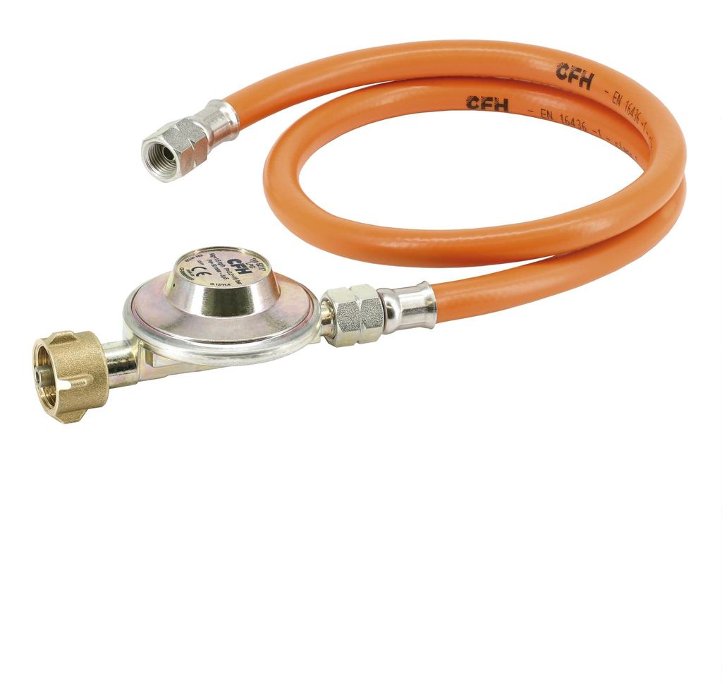 Gasdruckregler Set DRS 452 mit 80 cm Gasschlauch 50 mbar Produktbild 