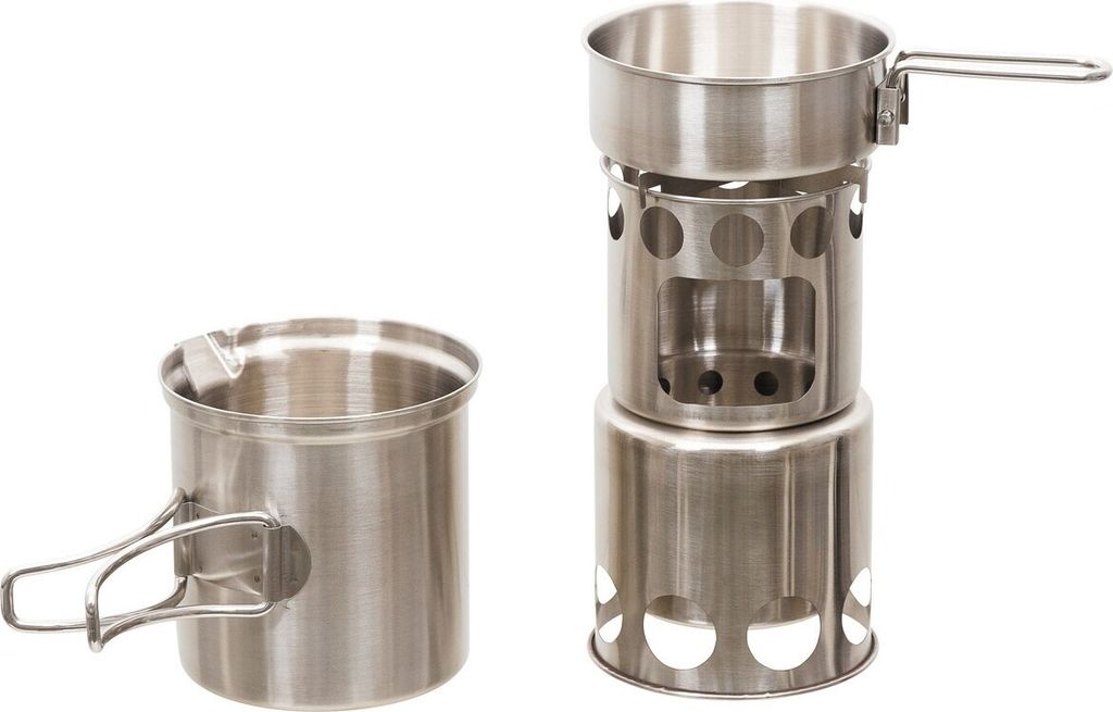 Fox Set da cucina per esterni, da viaggio, in acciaio inox Immagine del prodotto 