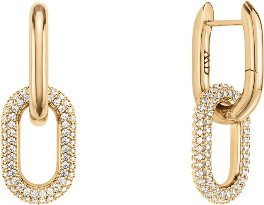 Boucles d'oreilles pendantes en acier doré pour femme élégante