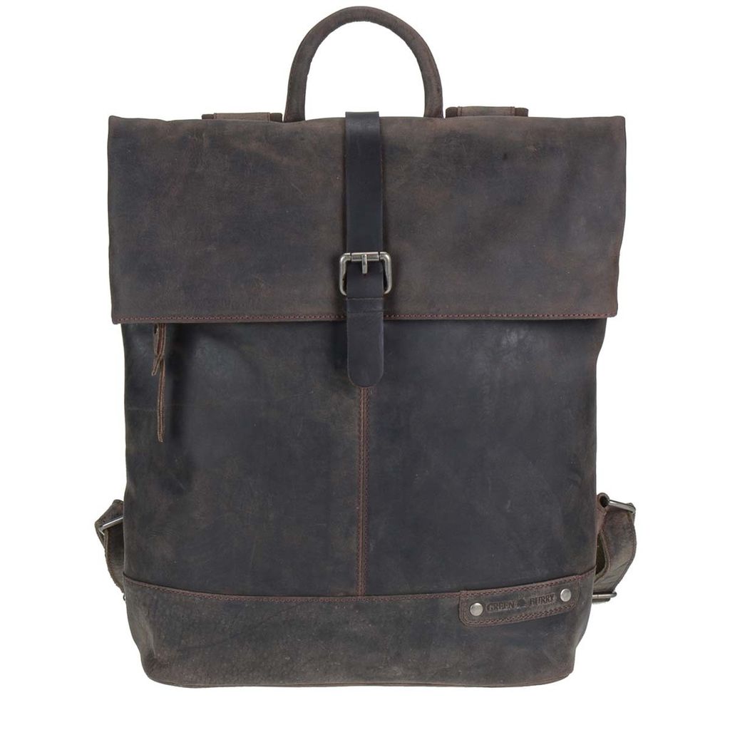 Greenburry Vintage Revival Leder Rucksack braun Backpack Produktbild 